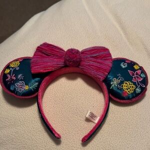 Floral Embroidered Mouse Ears Headband